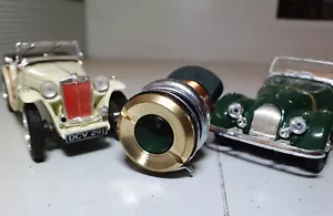 Jaguar Morgan Vintage Green Dash Oil Warning Light Brass Bezel Lucas Type WL3 - Picture 1 of 6