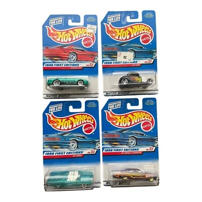1998 FIRST EDITIONS HOT WHEELS LOT OF 4 CARS #5 #17 #8 #9 OF 40 639 636 635 644 - Image 1 of 4