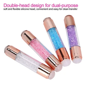 4Sets Manicure Art Stampers Silicone Stamp Pens Double Ended W/Nail Seal Plate - Picture 1 of 12
