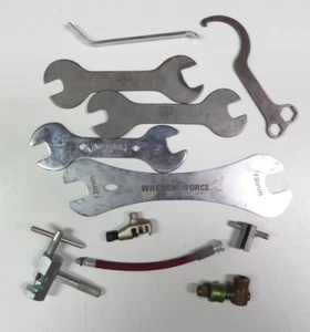 Vintage Bike Tools Mix Brooks Wrench Force AID Unknown Bicycle Repair Fast Ship - Picture 1 of 8