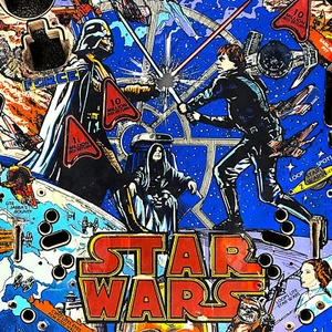 Data East Star Wars Pinball Machine Juego Playfield ORIGINAL - Imagen 1 de 11