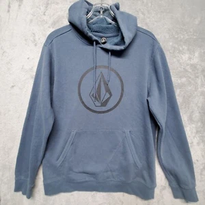 Volcom Sweater Mens M Medium Slate Blue Hoodie Pullover Pocket Skate Surf - Picture 1 of 12