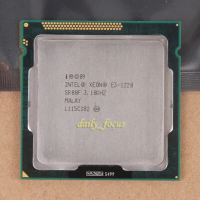 Intel Xeon E3-1220 SR00F 3.1 GHz CM8062300921702 CPU Processor 5 GT/s LGA 1155 - Image 1 of 2