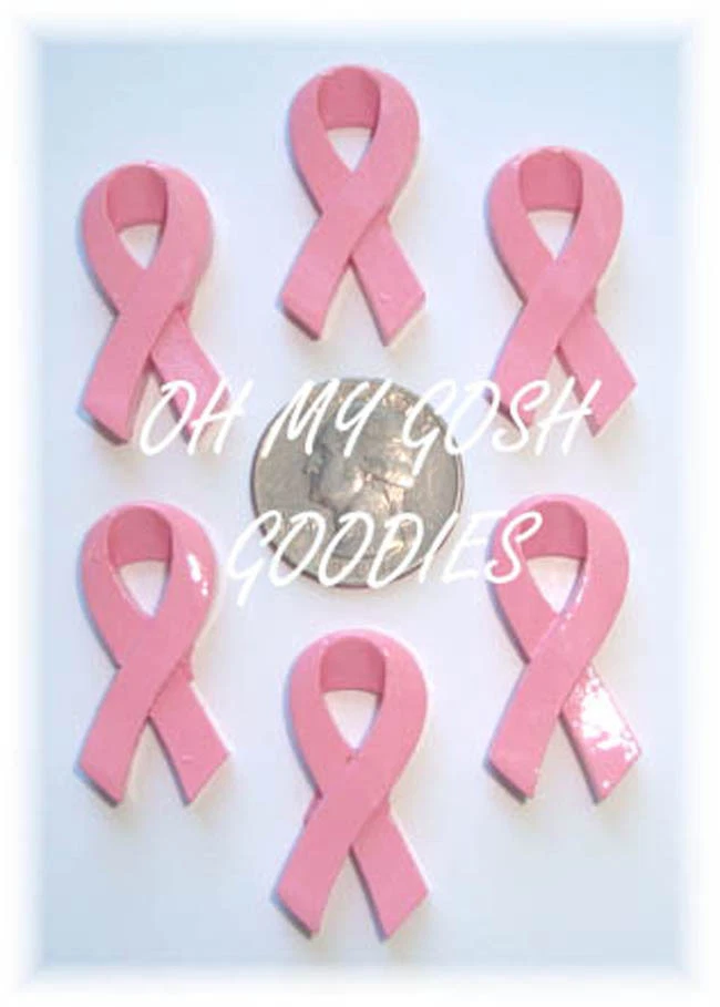 6 PIEZAS ROSA SIGNO DE CONCIENTIZACIÓN SOBRE EL CÁNCER DE MAMA SÍMBOLO RESPALDO PLANO RESINA 4 ARCO PARA EL CABELLO ARCO CENTRO Foto 1 de 1