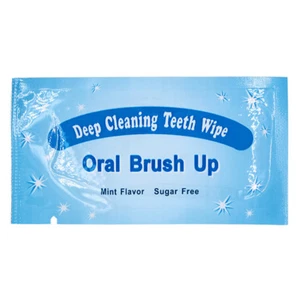 100 Paquetes CUIDADO BUCAL BLANQUEAMIENTO DENTAL TOALLITAS PARA DEDOS CEPILLO ORAL HASTA SABOR MENTA - Imagen 1 de 5