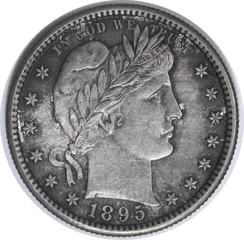1895-S/S Barber Silver Quarter RPM1 AU Slider Uncertified #141 Cover