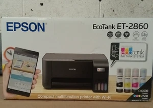Epson EcoTank ET-2860 All-in-One Wireless Inkjet Printer,Test use only,Full Inks - Picture 1 of 6