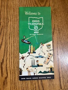 1960 Ohio Turnpike Travel Brochure & Map "Welcome to the Ohio Turnpike" Fold-Out - Picture 1 of 2
