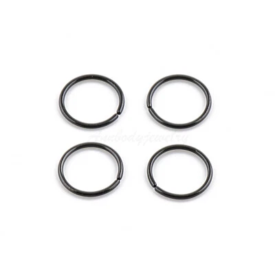 20G 18G 1/4" 5/16" 3/8" Gold Plated on Steel Seamless Nose Hoop Ear Tragus Ring - Image 1 of 3