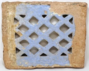 Antique Sand Stone Wall Décor Window Jali Panel Original Fine Geometric Carved - Picture 1 of 5