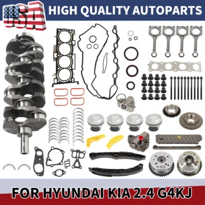 Kit de cigüeñal, rodamiento y pistón y varilla de conexión para Hyundai Sonata Kia Optima 2,4 L Foto 1 de 4