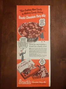 Anuncio vintage estampado chocolate Brach's 1947. Chocolate Party Mix - Imagen 1 de 1