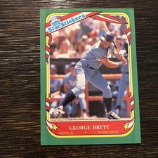 George Brett Card 1987 Fleer Star Stickers #15  Kansas City Royals