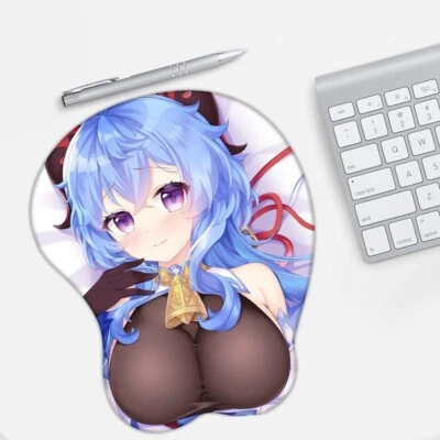 Tapis de Souris 3D Stéréo Anime 3D Beauté Poitrine Poignet Support Tapis de Souris PC Neuf - Photo 1/4