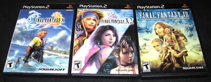 Final Fantasy X, X-2, XII (PlayStation 2, PS2) Complete CIB Lot Black Label NM - Picture 1 of 5