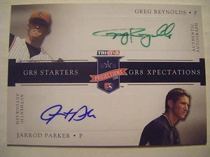 JARROD PARKER GREG REYNOLDS RC #/25 DUAL AUTO 2008 TriStar signed baseball card - Picture 1 of 2