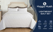 Hygge Hush White L Comforter Set 3 PCS with Sham All Season Reversible Comforter