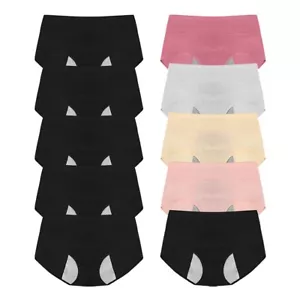 5 Pack Womes Period Panties Menstrual Leakproof Solid Lingerie Underwear Panty - Picture 1 of 21