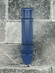 Cinturino orologio subacqueo blu nuovo 24mm originale gomma deployment per PANERAI x1 - Foto 1 di 3