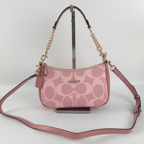 Borsa a tracolla Coach Teri in tela firmata rosa CAL51 Outlet dal GIAPPONE