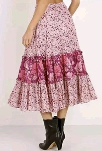 Falda Midi Winona Berry Rosa Talla M SP14 SPELL & THE GYPSY COLLECTIVE - Imagen 1 de 6