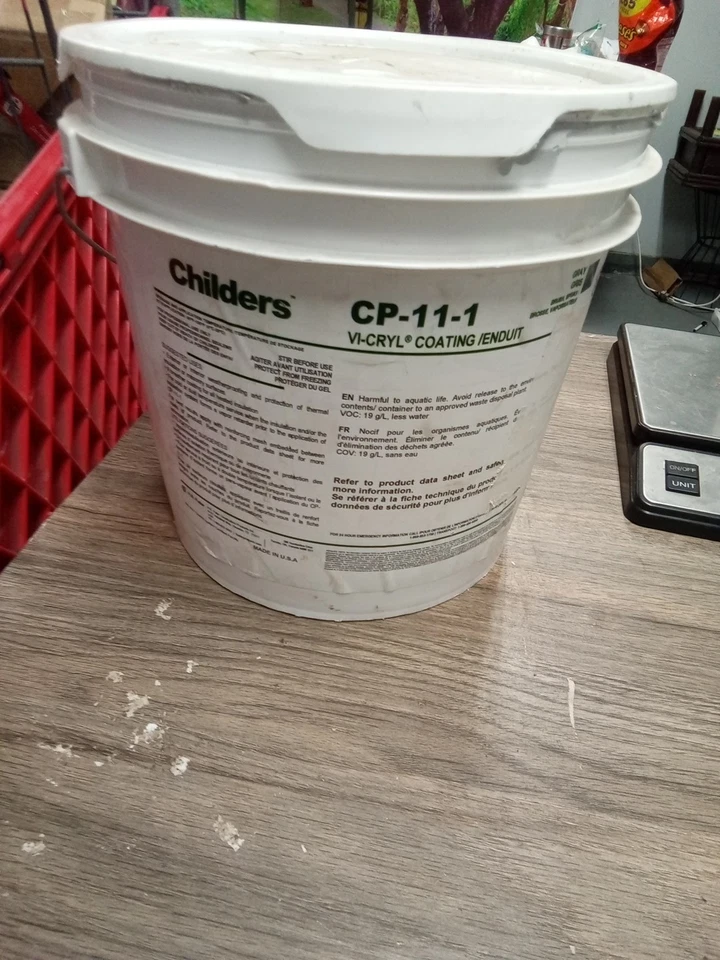  2 Gal Childers CP-11, Mastic Water Based VI-CRYL Coating Gray 639b Dt - Image 1 of 1