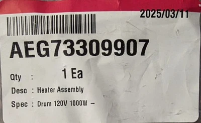 🚨LG - Elemento calefactor con termostato - AEG73309907 - NUEVO OEM🚨 Foto 1 de 4