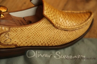 Oliver Sweeney Ravioli gelb Pythonhaut Schuhe Halbschuhe Herren UK 9 US 10 - Bild 1 von 4