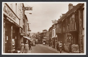 Postcard Yeovil Somerset shops Woolworth store George Hotel in Middle Street RP - Picture 1 of 2