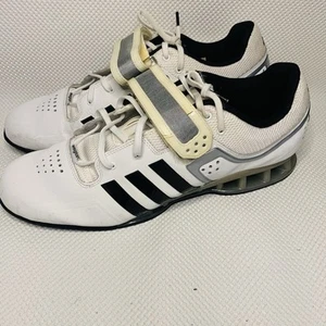 adidas adiPower Weightlifting Sneakers Men's Size 15 White Black Training Shoes - Picture 1 of 10