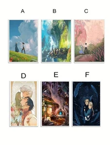 Howl’s Moving Castle Poster, Anime Movie Prints Wall Decor Poster, Japan Art - Picture 1 of 2