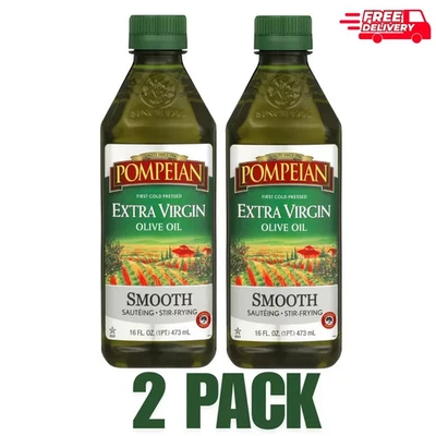 BRANDED Pompeian USDA Organic Smooth Extra Virgin Olive Oil, First Cold Pressed, 2 pack