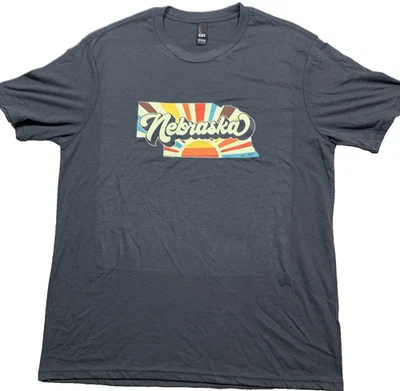 Camiseta Nebraska Hombre Talla XL Gris Foto 1 de 4