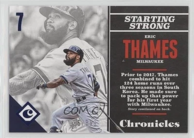 2017 Panini Chronicles Blue /399 Eric Thames #62 - Image 1 of 2
