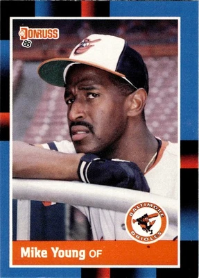 1988 Donruss #396b Mike Young - Baltimore Orioles - Image 1 of 2