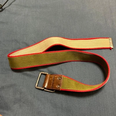 Cinto Diesel Masculino Casual Feito na Itália Algodão Verde Vintage Luxo Clássico Elegante - Imagem 1 de 3