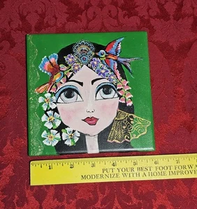 Handbemalte Fliese OOAK Mexico - Bild 1 von 11