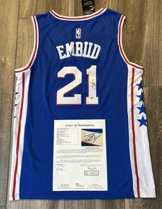 Joel Embiid Signed Jersey Philadelphia 76ers NBA MVP Star Sixers Proof PSA COA - Picture 1 of 12