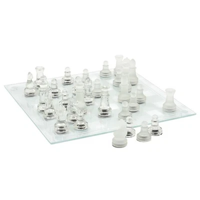 Jeu d'Echecs "Verre" 25cm Transparent - Photo 1/4