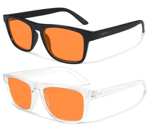 HMITY 2 pack 99% Blue Light Glasses Men Woman, Computer Gaming Glasses for Me... - Picture 1 of 6