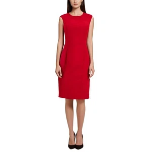 Kasper Womens Midi Office Crew Neck Sheath Dress Petites BHFO 3420 - Picture 1 of 1