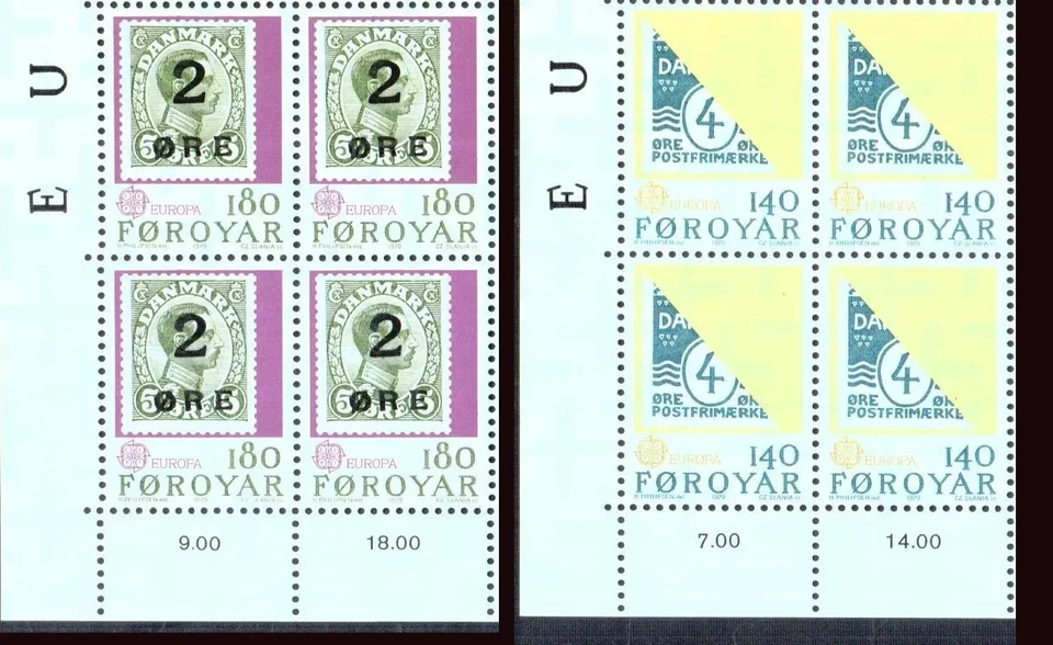 FEROE ISLAS EUROPA CEPT 1979 BLOQUE DE 4 SERIES NUEVAS - Imagen 1 de 1