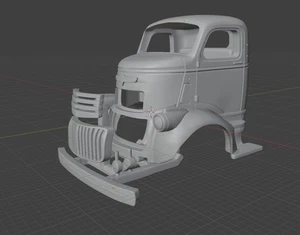 1/50 o scale 3d printed 1941 Chevrolet COE truck cab code3forcustomtruckhandmade - Picture 1 of 10