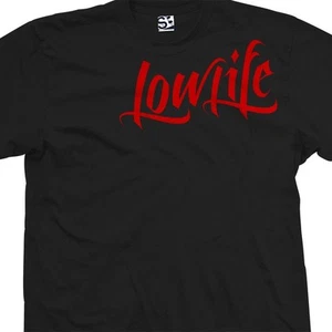 Youth Low Life OverFlow T-Shirt Lowrider LowLife Tattoo Car Club Colors Boys Tee - Picture 1 of 25