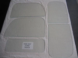1946 1947 FORD TRUCK GLASS PICK UP GLASS SET CLEAR VINTAGE GLASS - Picture 1 of 1