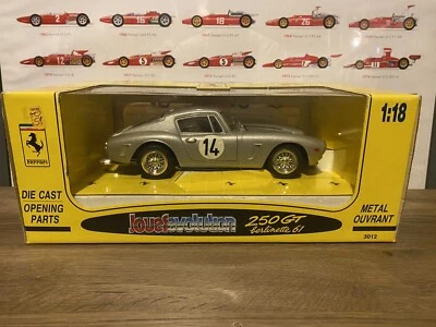 Jouef Evolution Ferrari 250 Gt Berlinetta  1/18 Silver Race Car Rare Vintage 14 - Image 1 of 2
