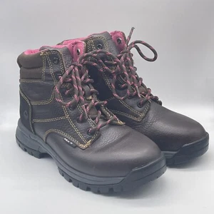 Wolverine Boots Sz 7.5 M PIPER Brown Leather Waterproof 6" LACE UP BOOT W10182 - Picture 1 of 19