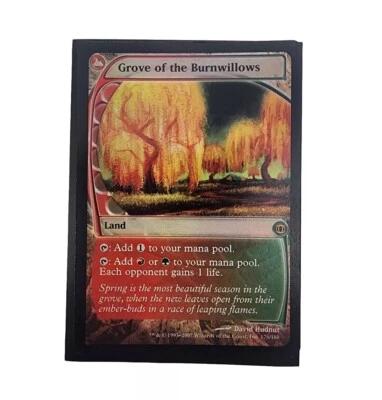 MTG 1x Future Sight rare land LP FOIL Grove of the Burnwillows - Image 1 of 4
