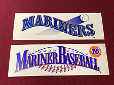 Lot Of 2 Vintage Seattle Mariners MLB Bumper Stickers 1985 - - FREE SHIPPING!!!