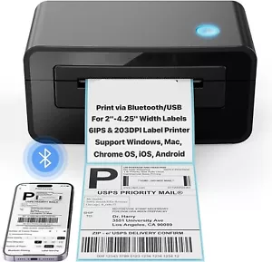 Bluetooth Thermal Label Printer, 4"x6" Shipping Label Printer - Picture 1 of 6